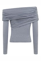 Лонгслив с ассиметричными плечами - фото 82869