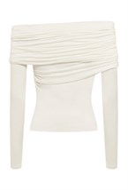 Лонгслив с ассиметричными плечами - фото 82874