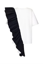 Овер футболка с драпировкой - фото 82945