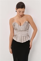 Серебряный корсет в складку - фото 83257