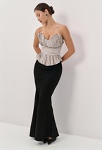 Серебряный корсет в складку - фото 83258