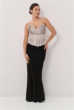 Серебряный корсет в складку - фото 83260