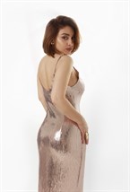 Платье пайетки с бахрамой - фото 83710