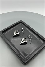 Серьги с крупным сердцем - фото 83884