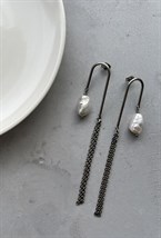 Серьги с натуральным жемчугом - фото 83995