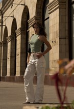 Джинсы-карго из плотного хлопка - фото 84155