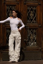 Джинсы-карго из плотного хлопка - фото 84156