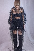 ПЛАТЬЕ ИЗ РЕЗИНОВЫХ ШНУРОВ - фото 84579