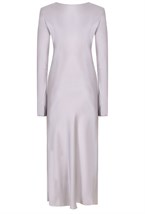 Платье миди атласное - фото 87262