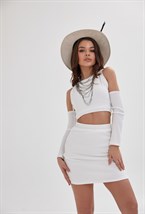 Трикотажный комплект топ и юбка Джесика - фото 88158