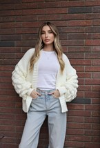 Укороченный вязаный кардиган - фото 88359