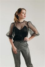 Блуза "Серебро" с топом - фото 89209