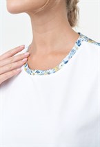 Костюм брюки футболка голубой - фото 89242