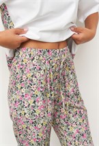 Костюм брюки футболка розовый - фото 89246