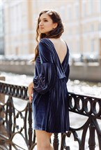 Платье бархатное сливовое «Плесе» - фото 89258