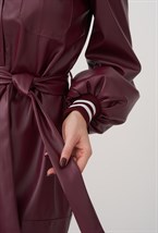 Платье рубашка из экокожи - фото 89277