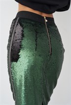 Юбка "Зеленые паетки" с ломпасами - фото 89351