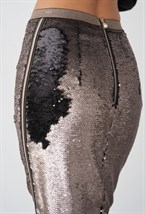 Юбка "Кофе паетки" с ломпасами - фото 89358