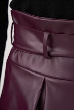 Юбка с бантом из экокожи - фото 89393