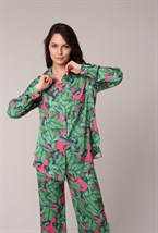 Рубашка ПРИНТ "ЛИСТЬЯ" - фото 91110