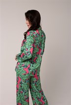 Рубашка ПРИНТ "ЛИСТЬЯ" - фото 91112