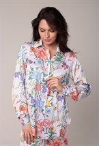 Рубашка ПРИНТ "ЦВЕТЫ" - фото 91120
