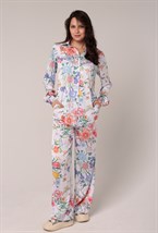 Брюки  ПРИНТ "ЦВЕТЫ" - фото 91125