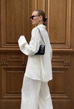 Брюки на резинке из вискозы - фото 91338