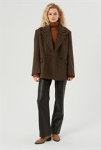 Пальто удлиненное с воротником - фото 91579