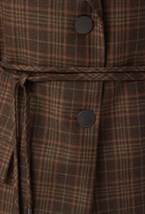 Жакет клетка с поясом - фото 91632