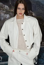 Рубашка джинсовая с бахромой - фото 92780