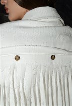 Рубашка джинсовая с бахромой - фото 92781