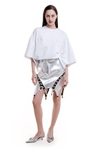 Юбка Metallica на шнуровке мини - фото 92884