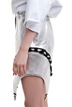 Юбка Metallica на шнуровке мини - фото 92885