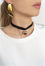 серьги геометрия золото - фото 94325