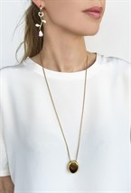 серьги роза розовая - фото 94352