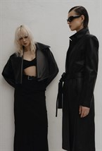 Плащ кожаный - фото 94553