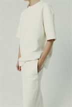 Брюки прямого кроя из мягкого хлопка - фото 96145