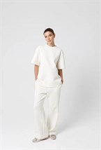 Брюки прямого кроя из мягкого хлопка - фото 96146