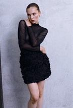 Юбка с цветами мини - фото 96459