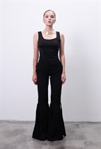 Брюки клеш с завязками - фото 96481