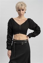 Топ с объемными рукавами - фото 96529