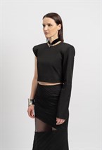 Топ с одним рукавом - фото 96531