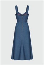 Платье-сарафан из денима - фото 96631