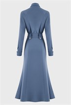 Платье-рубашка из шерсти - фото 96738