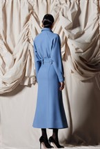 Платье-рубашка из шерсти - фото 96740