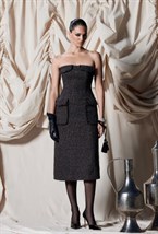 Платье-бандо из букле - фото 96748