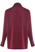 Рубашка из вискозы бургунди - фото 97263