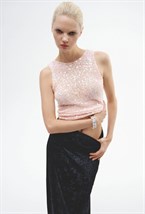 Юбка "Teatro black" из мраморного бархата - фото 97326