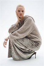 Юбка "Teatro foil" из мраморного бархата - фото 97333